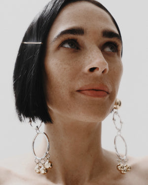 BARBELL CHANDELIER EARRINGS