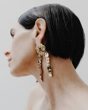 PINNED PAILLETTE DROP EARRINGS