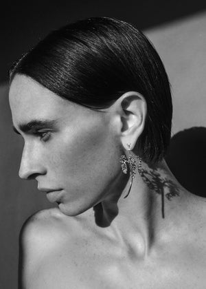 <p>palm earrings</p><span>antique emeralds</span><span>circa 1930</span>