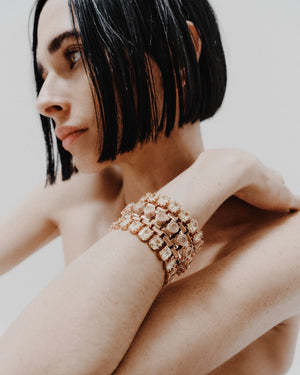 ESTATE CUFF - ROSE QUARTZ