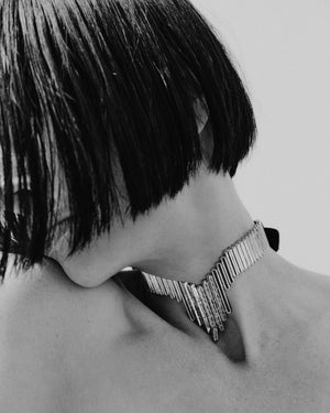 TWILL BAGUETTE COLLAR | AMBER VELVET