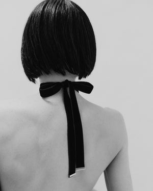 TWILL BAGUETTE COLLAR | RUBY VELVET