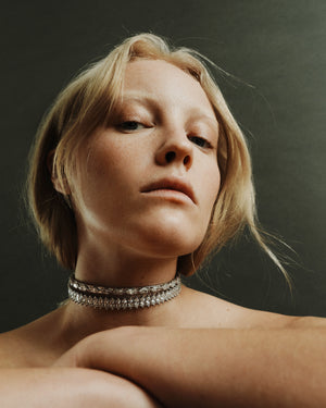 VERTICAL MARQUISE SAFETY CHAIN CHOKER
