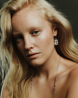 RECTANGLE ESTATE DROP EARRINGS