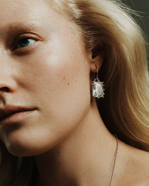 RECTANGLE ESTATE DROP EARRINGS