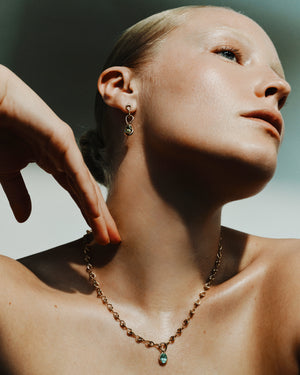 <p>frond charm necklace</p><span>vintage tourmaline</span><span>circa 1970</span>