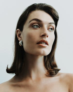 PAVÉ TORSADE STUD EARRINGS | TWO TONE