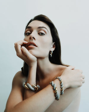 PAVÉ TORSADE BRACELET | TWO TONE