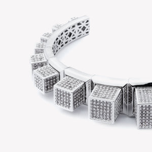 PAVÉ GRADUATED CUBE CUFF