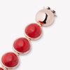 LARGE INLAID DOME BRACELET - CORAL
