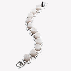 CYLINDER BRACELET - WHITE AGATE