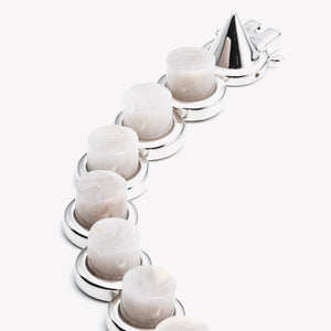 CYLINDER BRACELET - WHITE AGATE