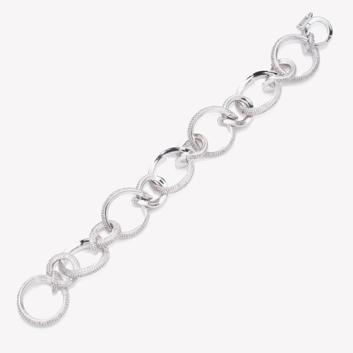 PAVÉ CURLED LINK BRACELET
