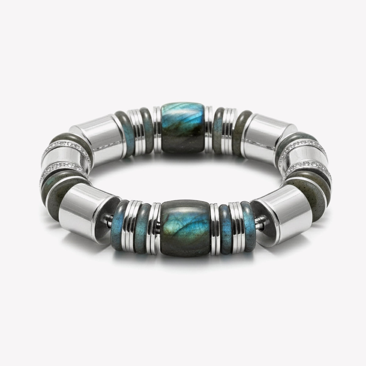 PAVÉ KEYSTONE BRACELET - LABRADORITE