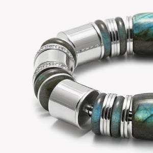 PAVÉ KEYSTONE BRACELET - LABRADORITE