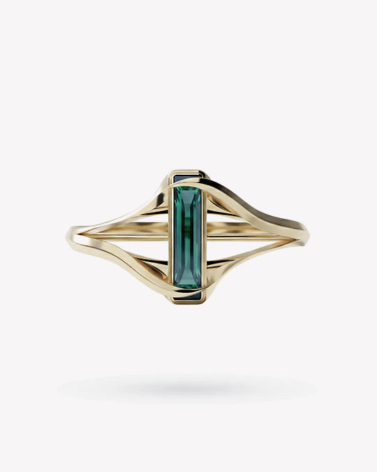 <p>frond split cuff bracelet</p><span>vintage tourmaline</span><span>circa 1980</span>