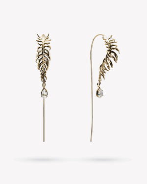 <p>frond line earrings</p><span>antique diamonds</span><span>circa 1920</span>