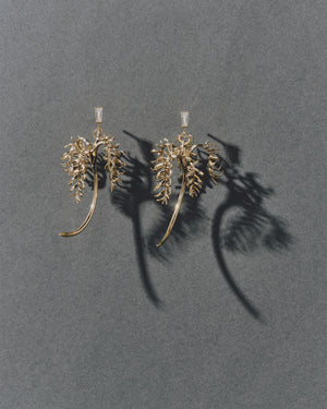 <p>palm earrings</p><span>antique diamonds</span><span>circa 1920</span>