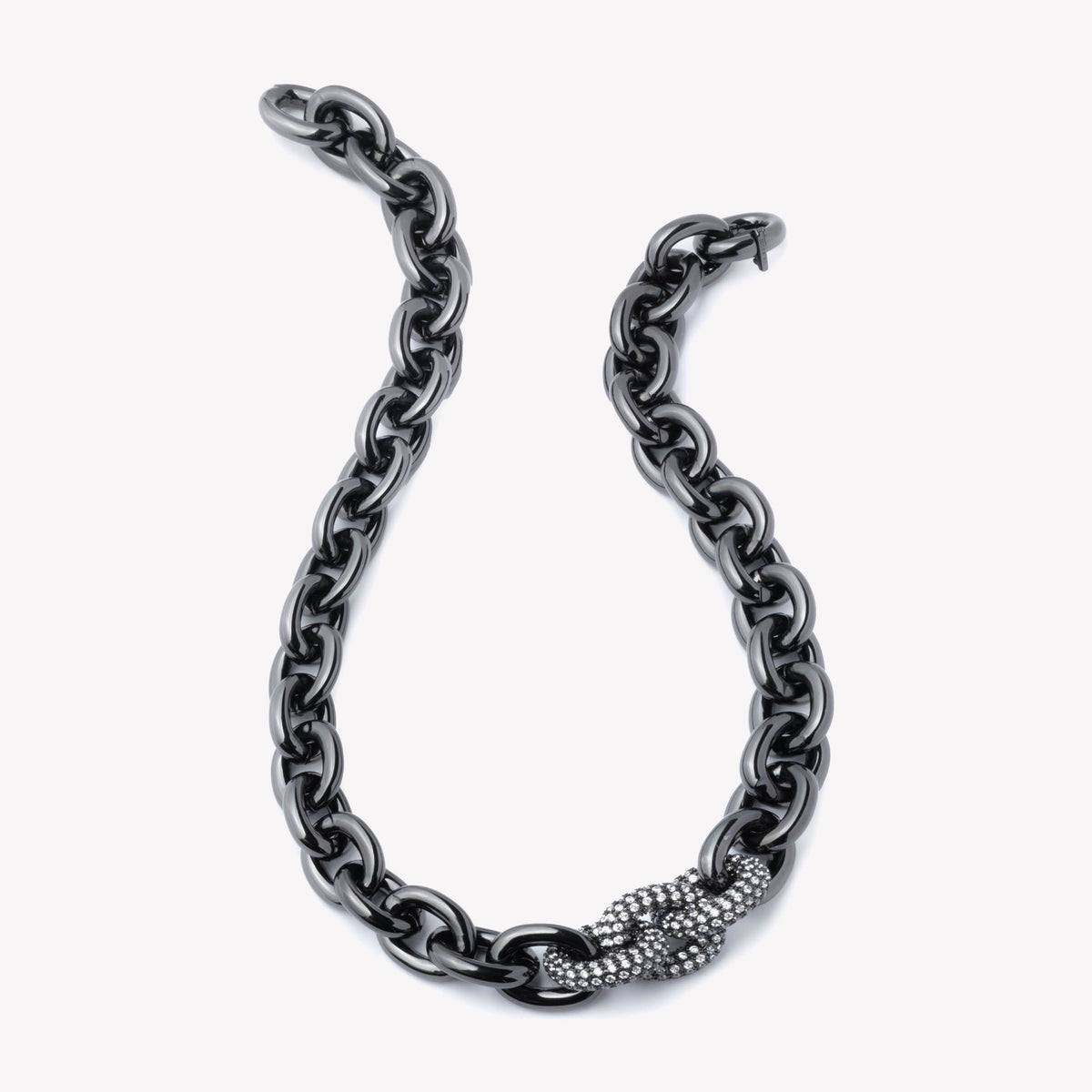 PAVÉ CABLE LINK NECKLACE