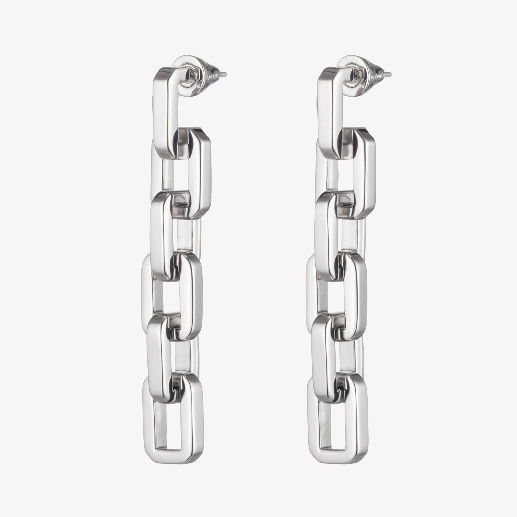 Supra Link Earring Silver – EDDIE BORGO