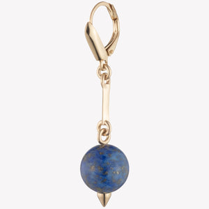 BEADED SPHERE DROP EARRINGS - LAPIS LAZULI