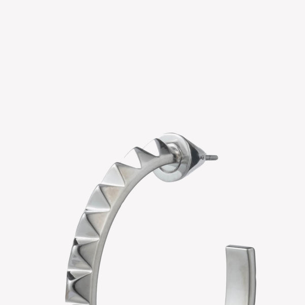 PYRAMID HOOP EARRINGS