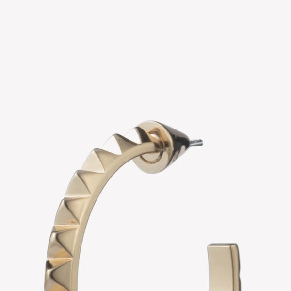 PYRAMID HOOP EARRINGS