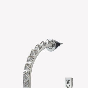 PAVÉ PYRAMID HOOP EARRINGS