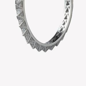 PAVÉ PYRAMID HOOP EARRINGS