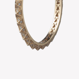 PAVÉ PYRAMID HOOP EARRINGS