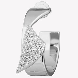 PAVÉ FOLDED HOOP EARRINGS