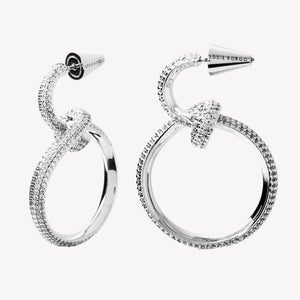PAVÉ CURLED HOOP EARRINGS