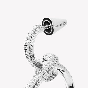 PAVÉ CURLED HOOP EARRINGS