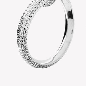 PAVÉ CURLED HOOP EARRINGS