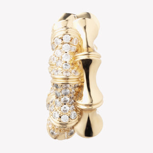 PAVÉ BAMBÙ HOOP EARRINGS | 1"