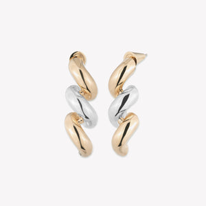 TORSADE DROP EARRINGS | TWO TONE