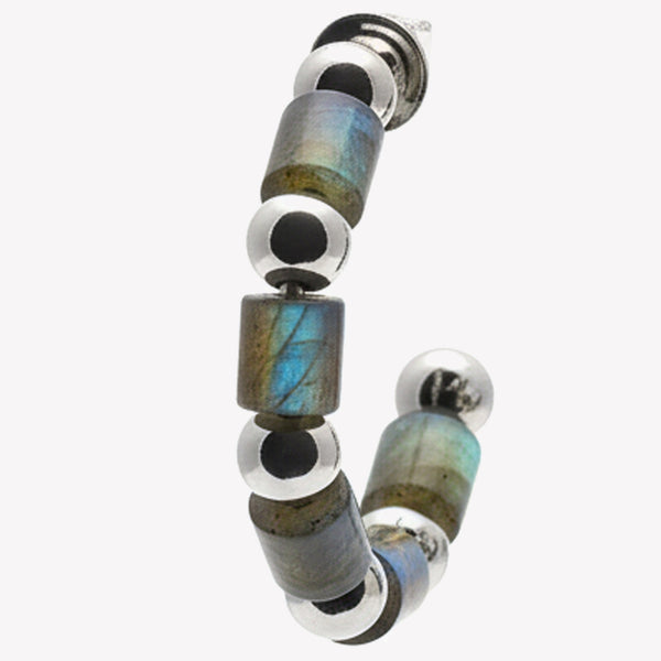 MARCY HOOP EARRINGS - LABRADORITE