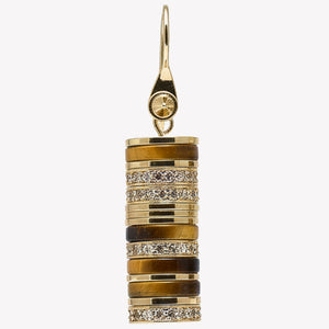 PAVÉ LENOX DROP EARRINGS - TIGER EYE