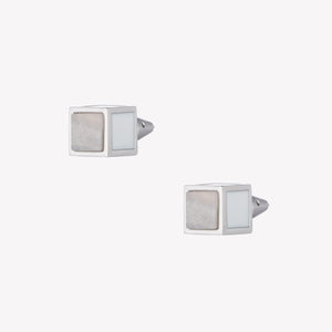INLAID CUBE STUD EARRINGS