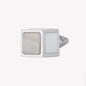 INLAID CUBE STUD EARRINGS