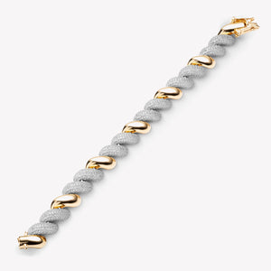 PAVÉ SMALL TORSADE BRACELET | TWO TONE