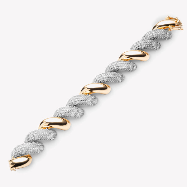 PAVÉ TORSADE BRACELET | TWO TONE