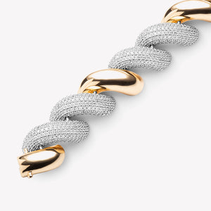 PAVÉ TORSADE BRACELET | TWO TONE