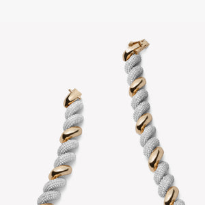 PAVÉ TORSADE NECKLACE | TWO TONE