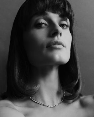 SHORT INLAID DOME NECKLACE - ONYX