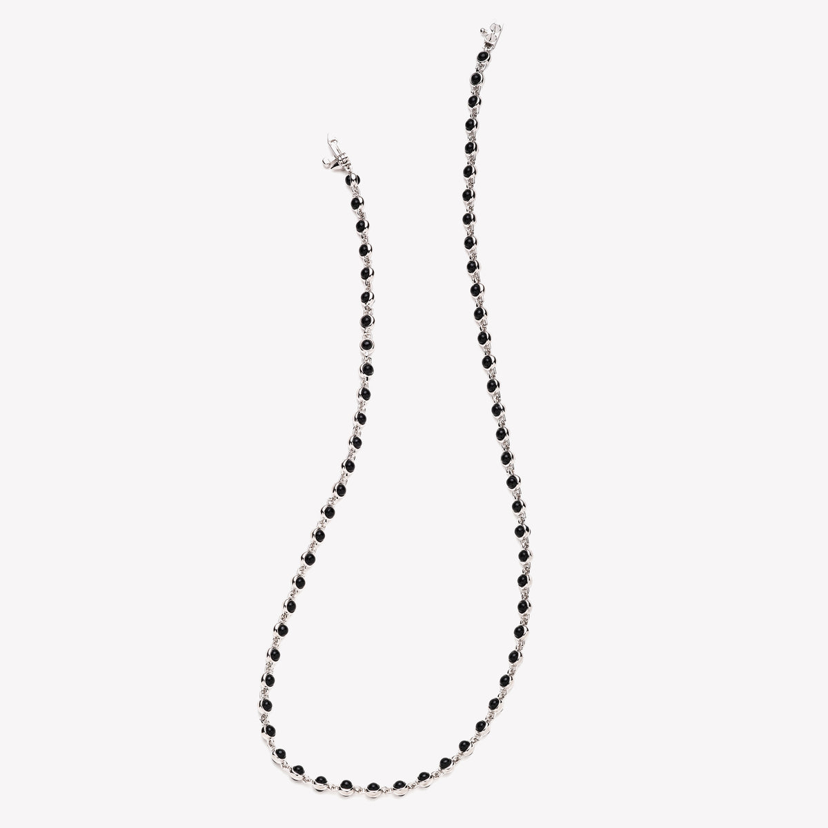 SHORT INLAID DOME NECKLACE - ONYX