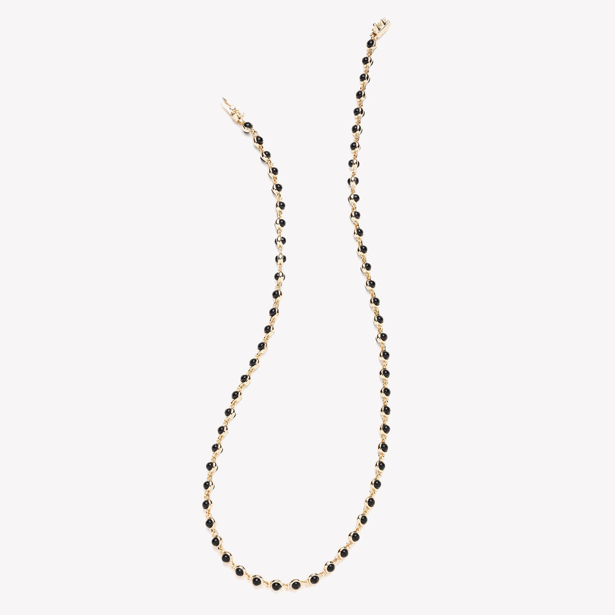 SHORT INLAID DOME NECKLACE - ONYX