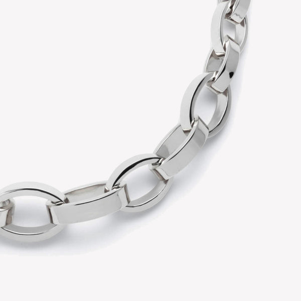 GRADUATED ELLIPSE LINK NECKLACE