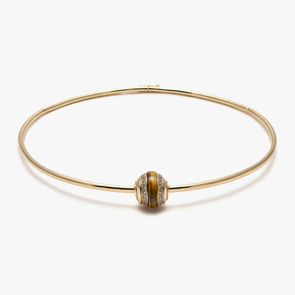 PAVÉ LENOX COLLAR - TIGER EYE
