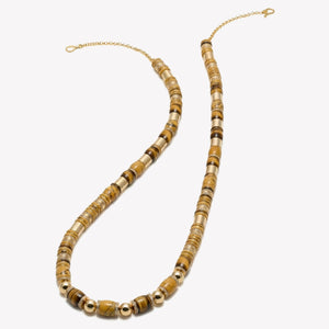 PATCH NECKLACE - TIGER EYE + JASPER